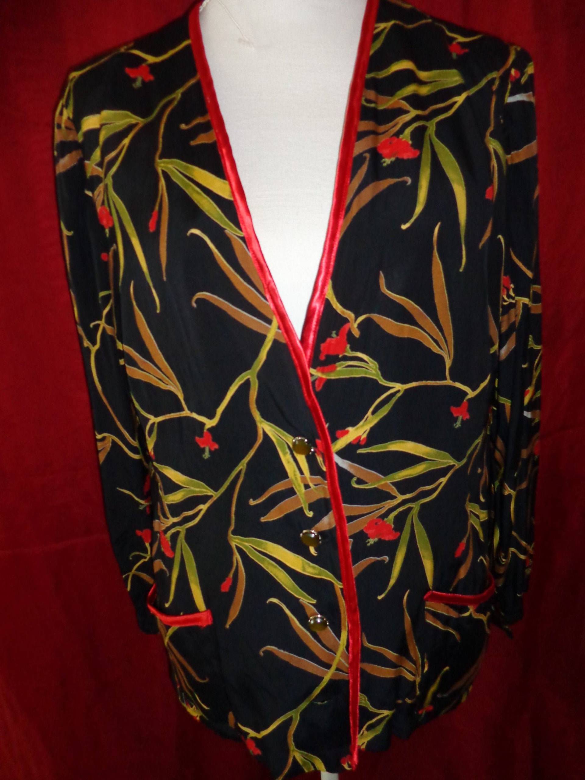 Jackeblazervintageschwarzrotm Jackeblazervintageschwarzrotm von Vintagewunderwelt