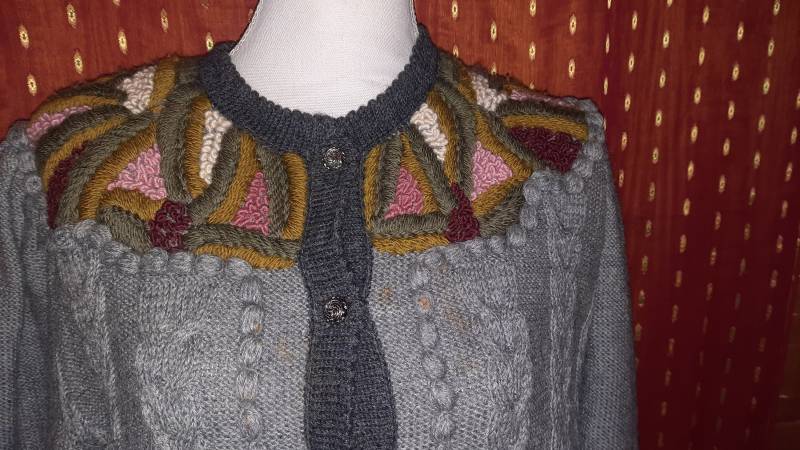 Jacketrachtenvintagemlwollegrau von Vintagewunderwelt