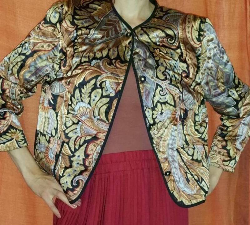 Jackevintageherbstloversizedmustermixbronze von Vintagewunderwelt