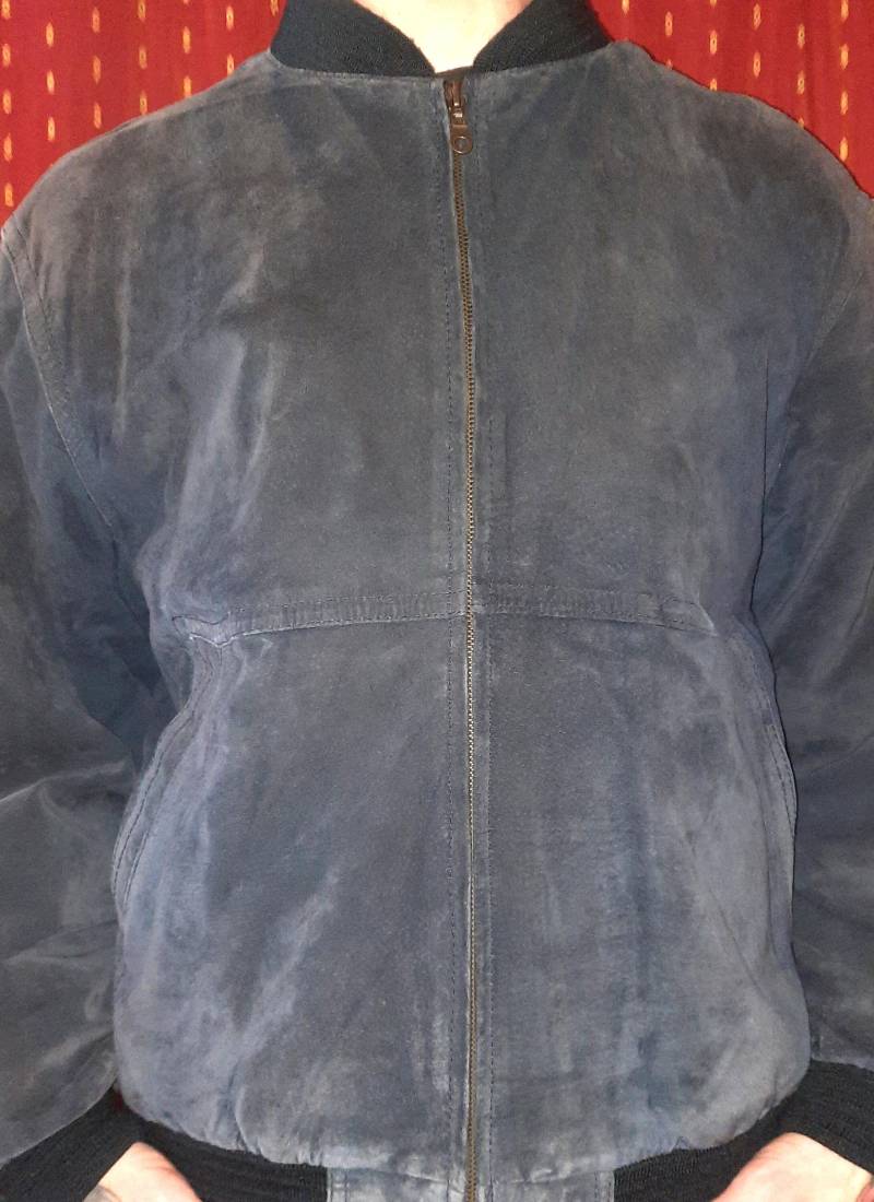 Jackevintagelederblaublouson56 von Vintagewunderwelt
