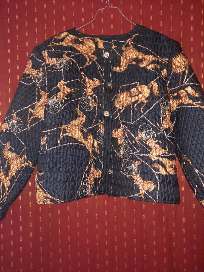 Jackevintagelschwarzgold von Vintagewunderwelt