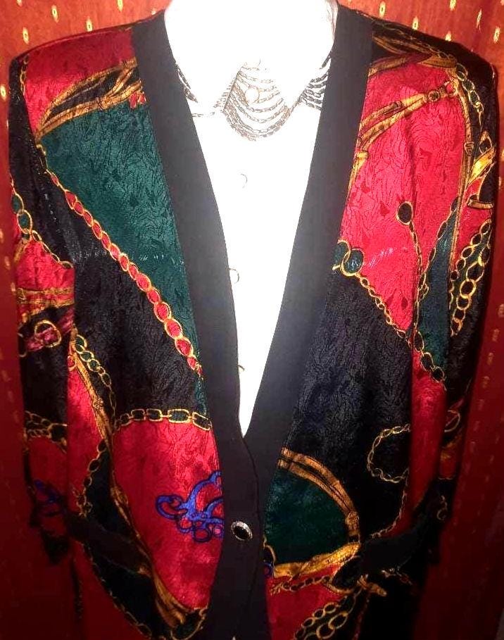 Jackevintageoversizedcrazypatternlxl von Vintagewunderwelt