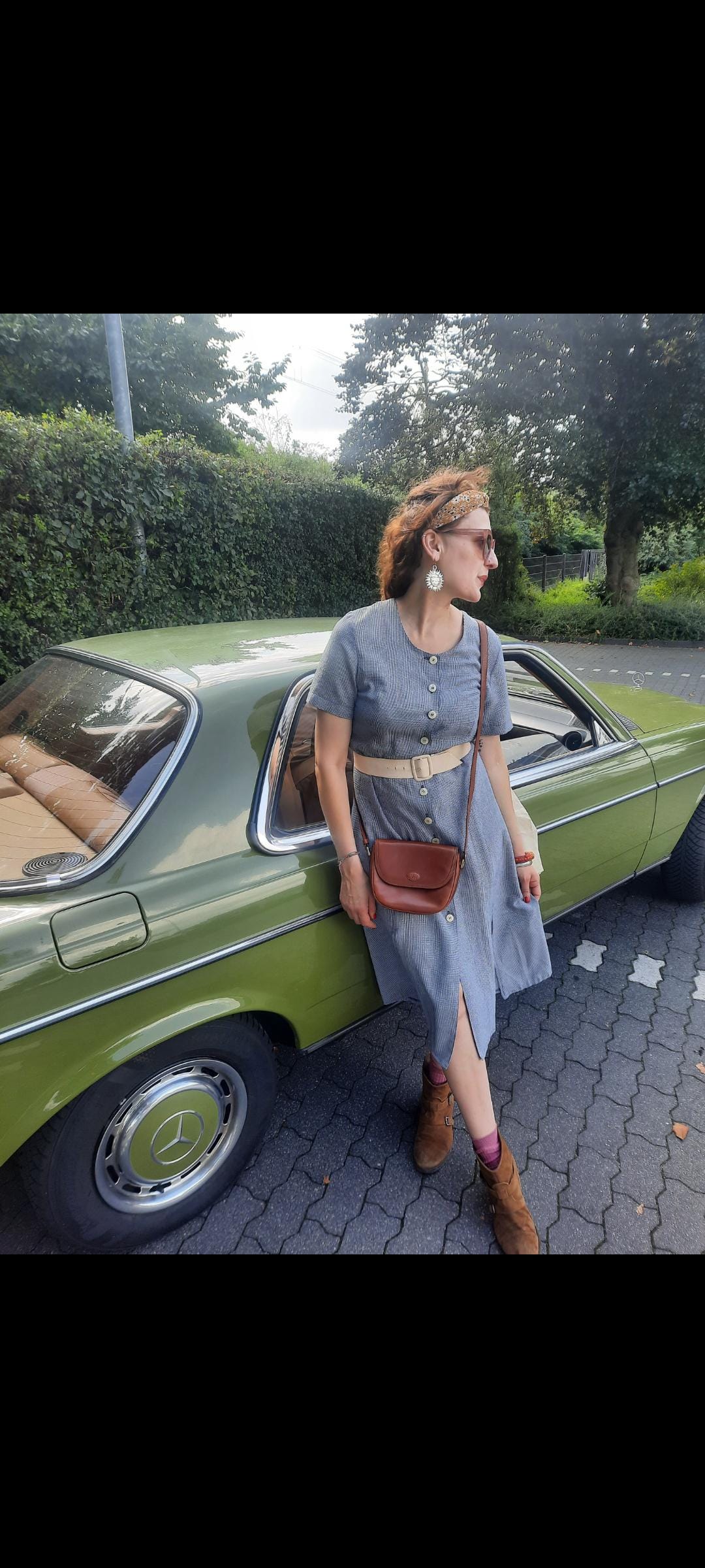Kleidvintageblauweißkariert38 Kleidvintageblauweißkariert38 von Vintagewunderwelt