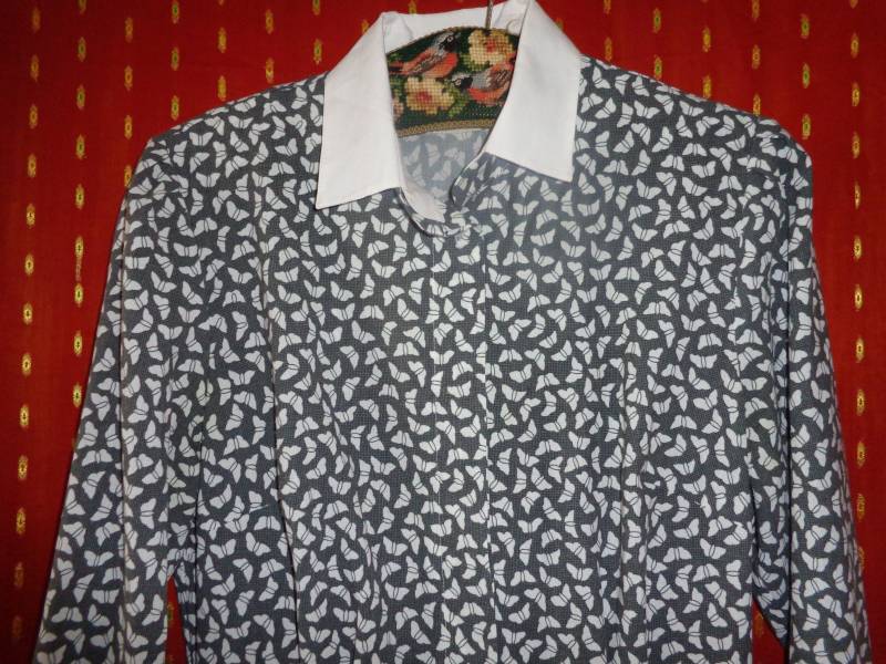 Kleidvintageweißgrau42 von Vintagewunderwelt