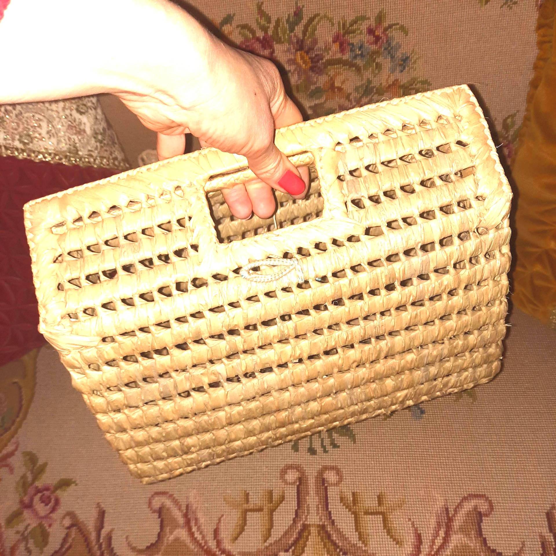 Korbtaschebastvintage von Vintagewunderwelt