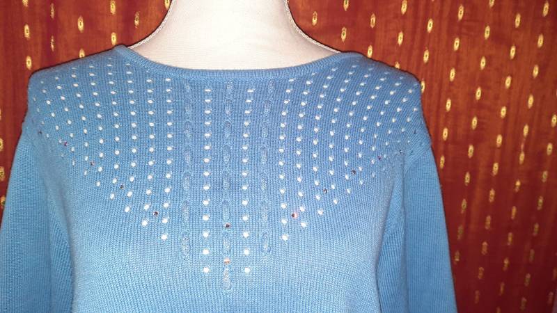 Pullipulloverblauvintageml von Vintagewunderwelt