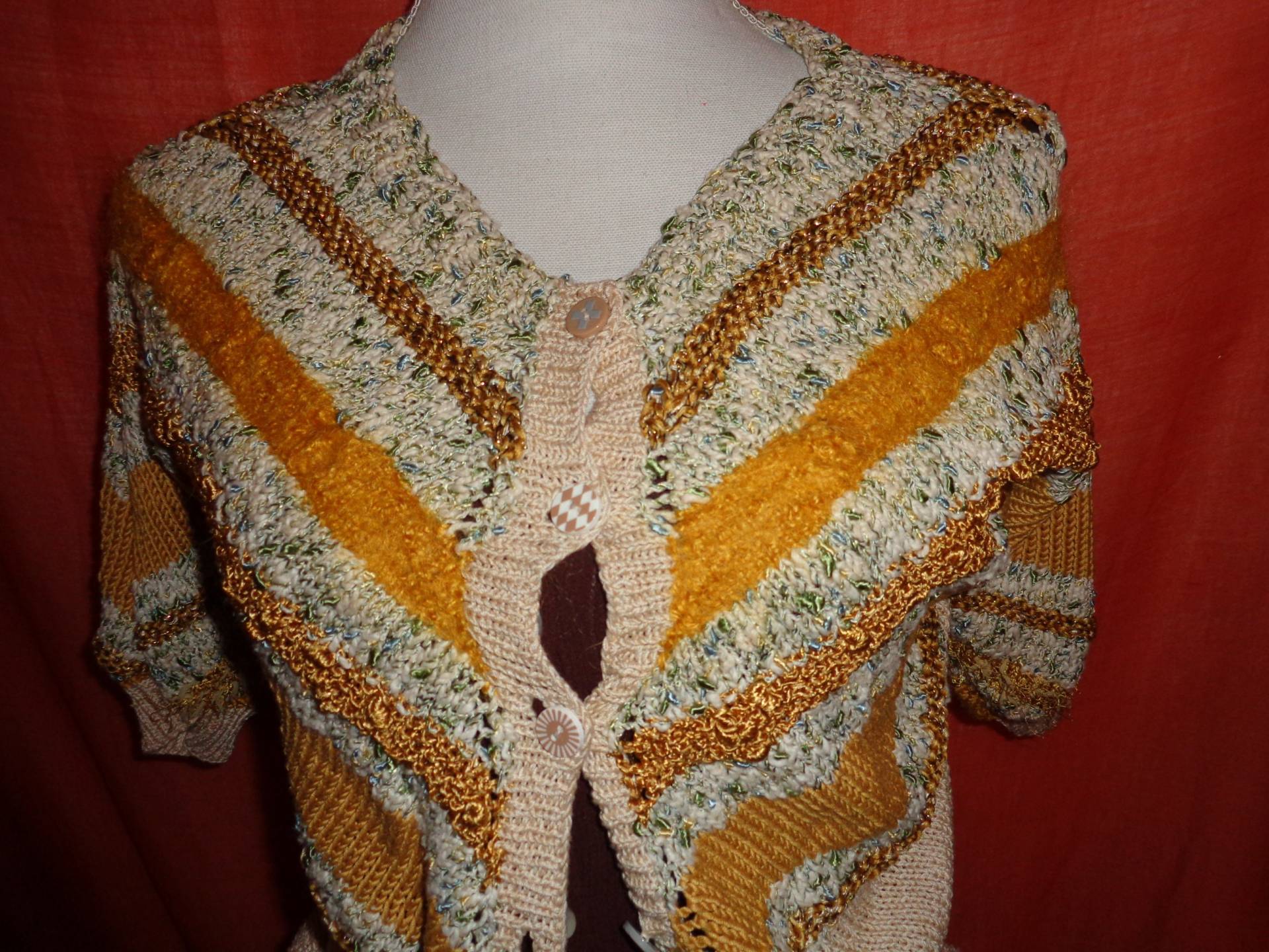 Pullipulloverstrickgelbvintage von Vintagewunderwelt