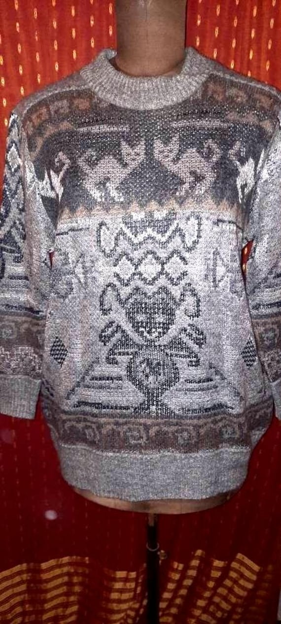 Pullipullovervintagegraubogner42M von Vintagewunderwelt