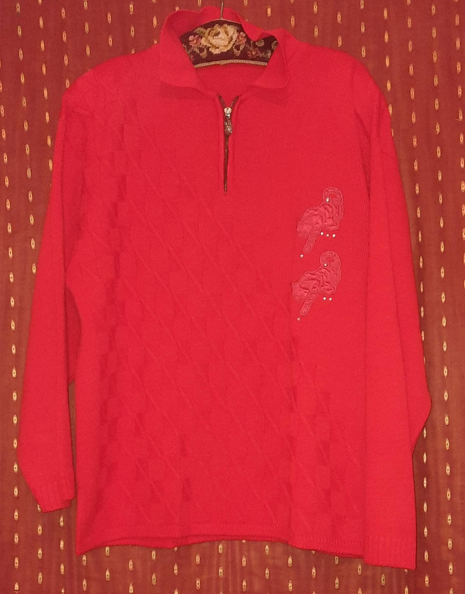 Pullipullovervintagerot80Eroversized von Vintagewunderwelt