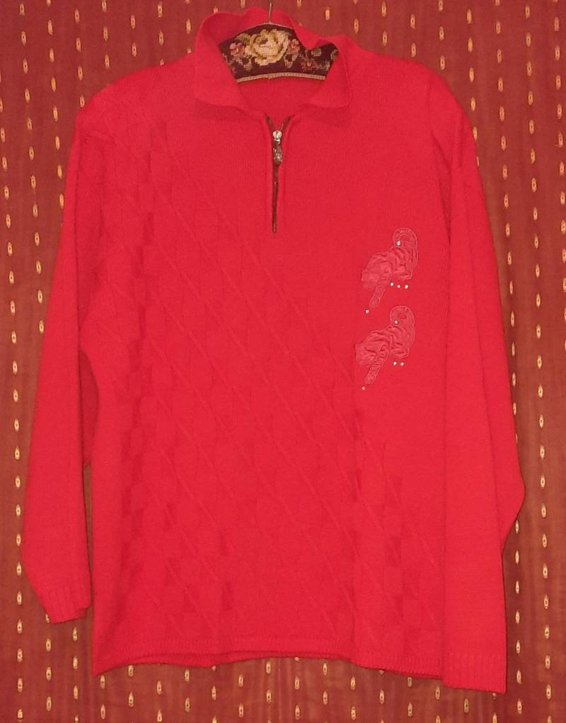 Pullipullovervintagerot80Eroversized von Vintagewunderwelt