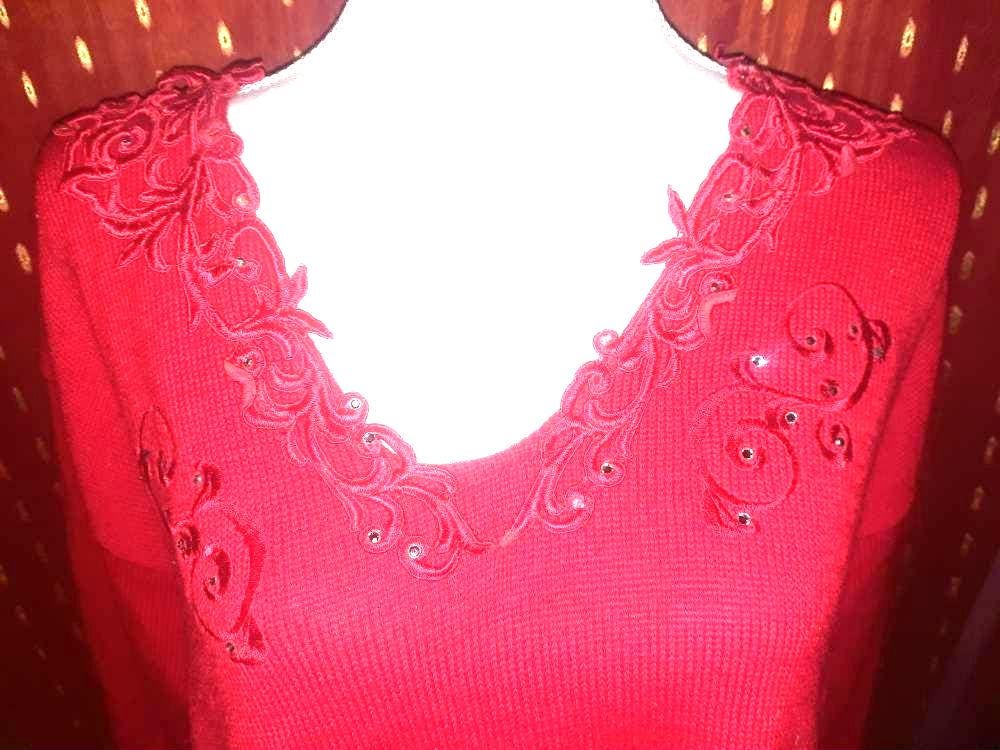 Pullipullovervintagerotlxl80Ereighties von Vintagewunderwelt