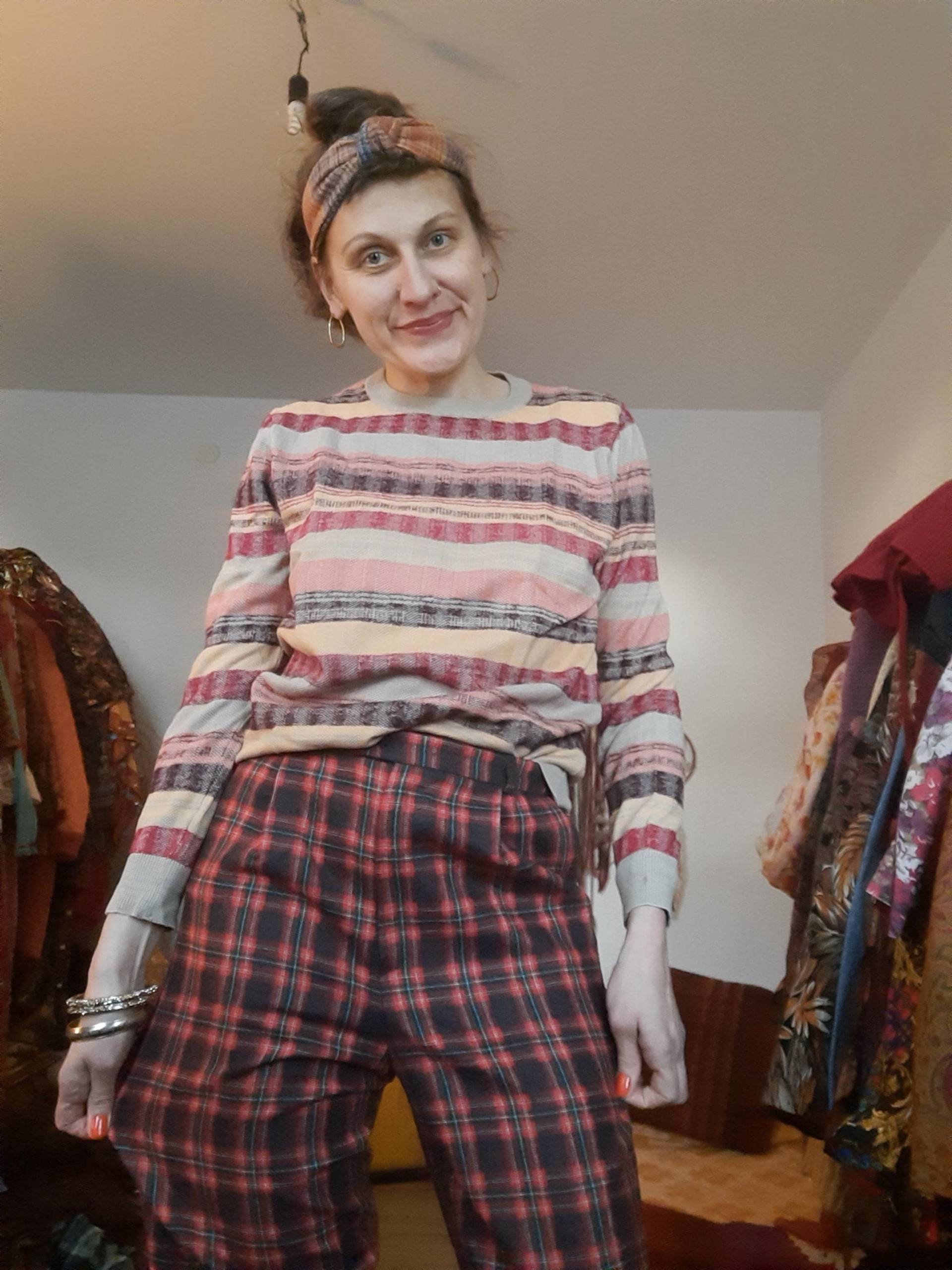 Pullipullovervintagestreifenwalbuschm von Vintagewunderwelt