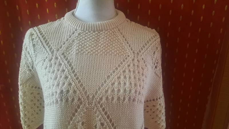 Pulloverkurzarmbeigel46 von Vintagewunderwelt