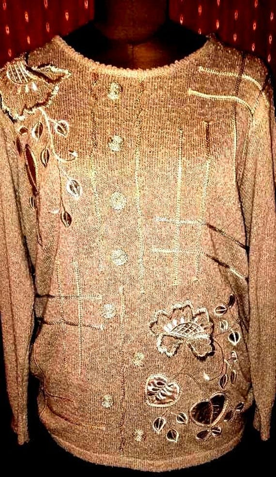 Pulloverpullivintagegrausilberlm von Vintagewunderwelt