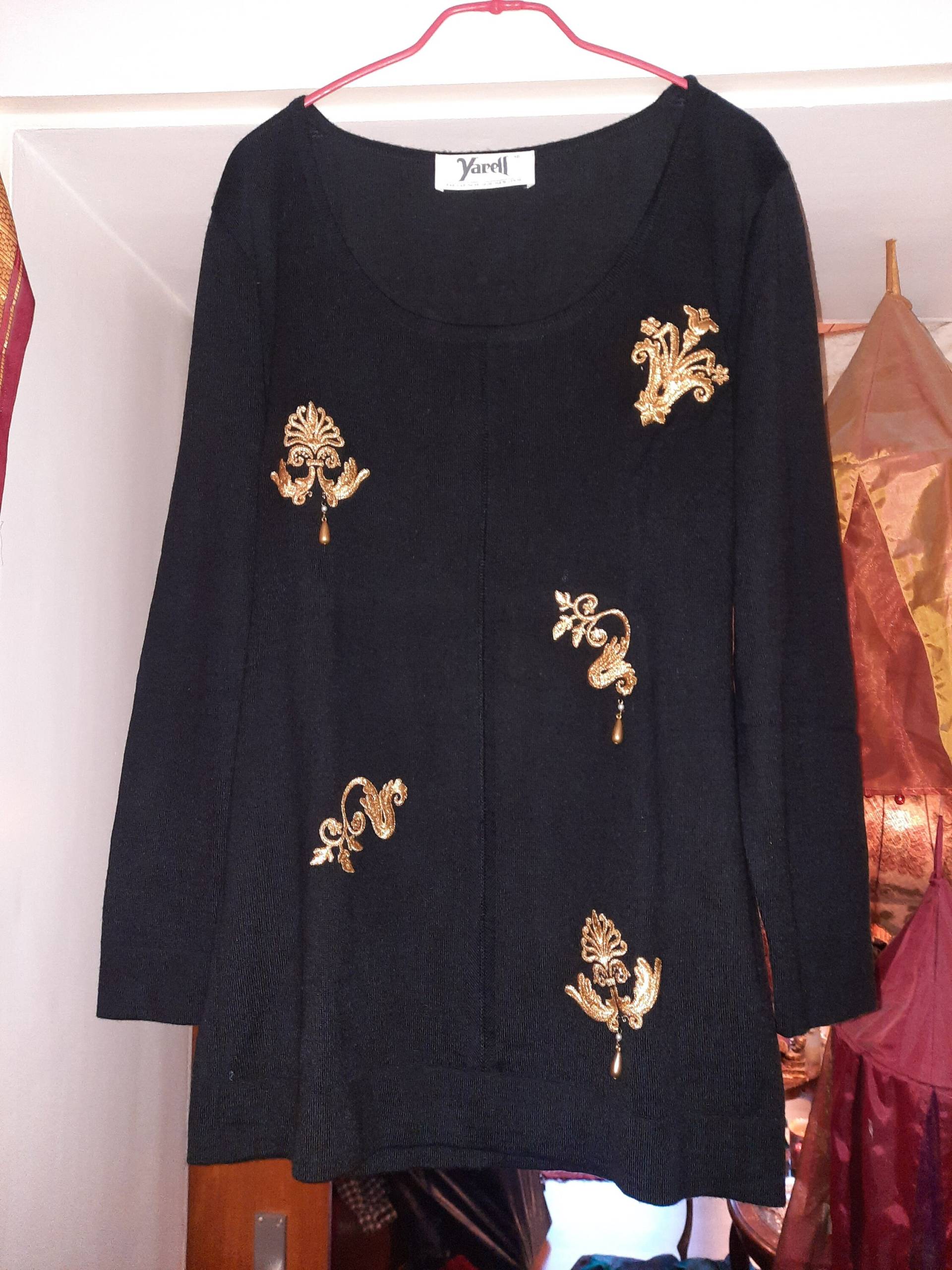 Pulloverpullivintageschwarzl von Vintagewunderwelt