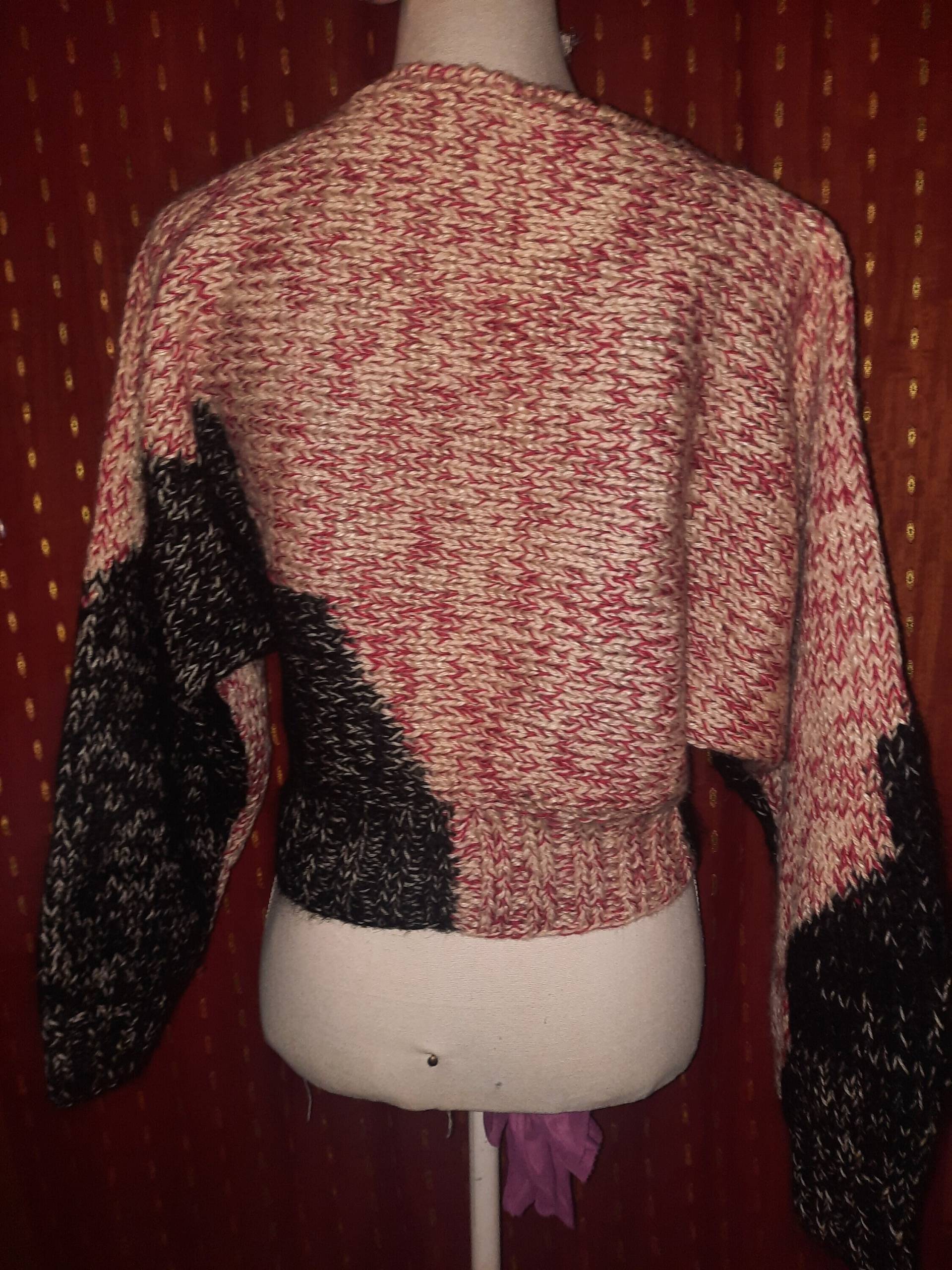 Pulloverpullivintagestrickhandmadesm von Vintagewunderwelt