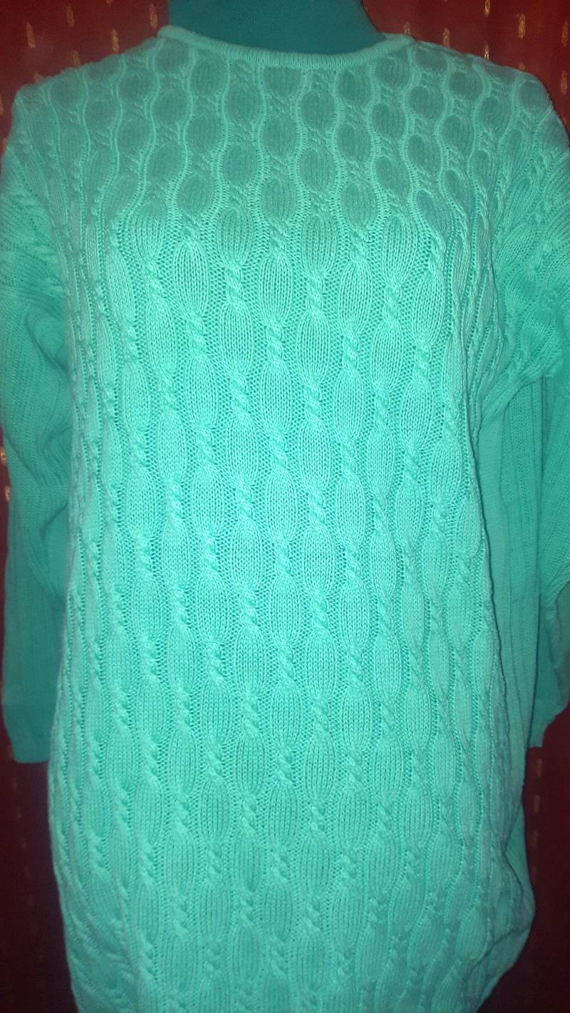 Pulloverpullivintagetürkismzopfmuster von Vintagewunderwelt