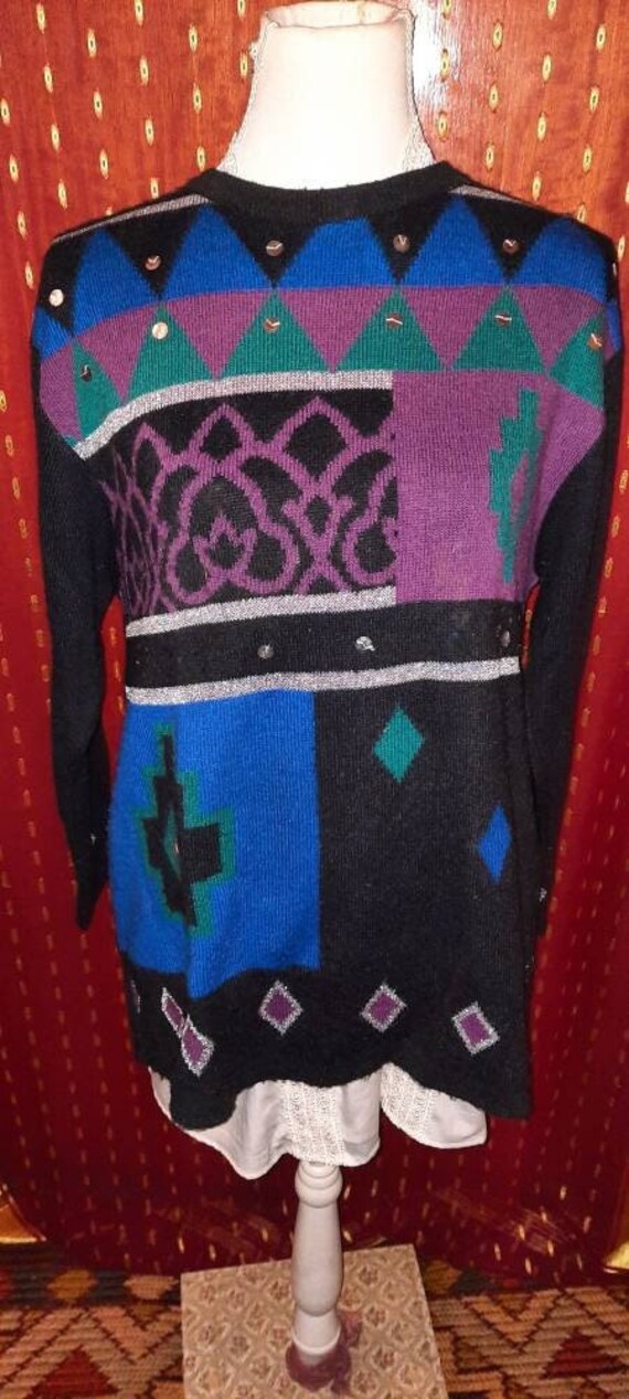 Pullovervintage80Ereighties4240Crazypattern von Vintagewunderwelt