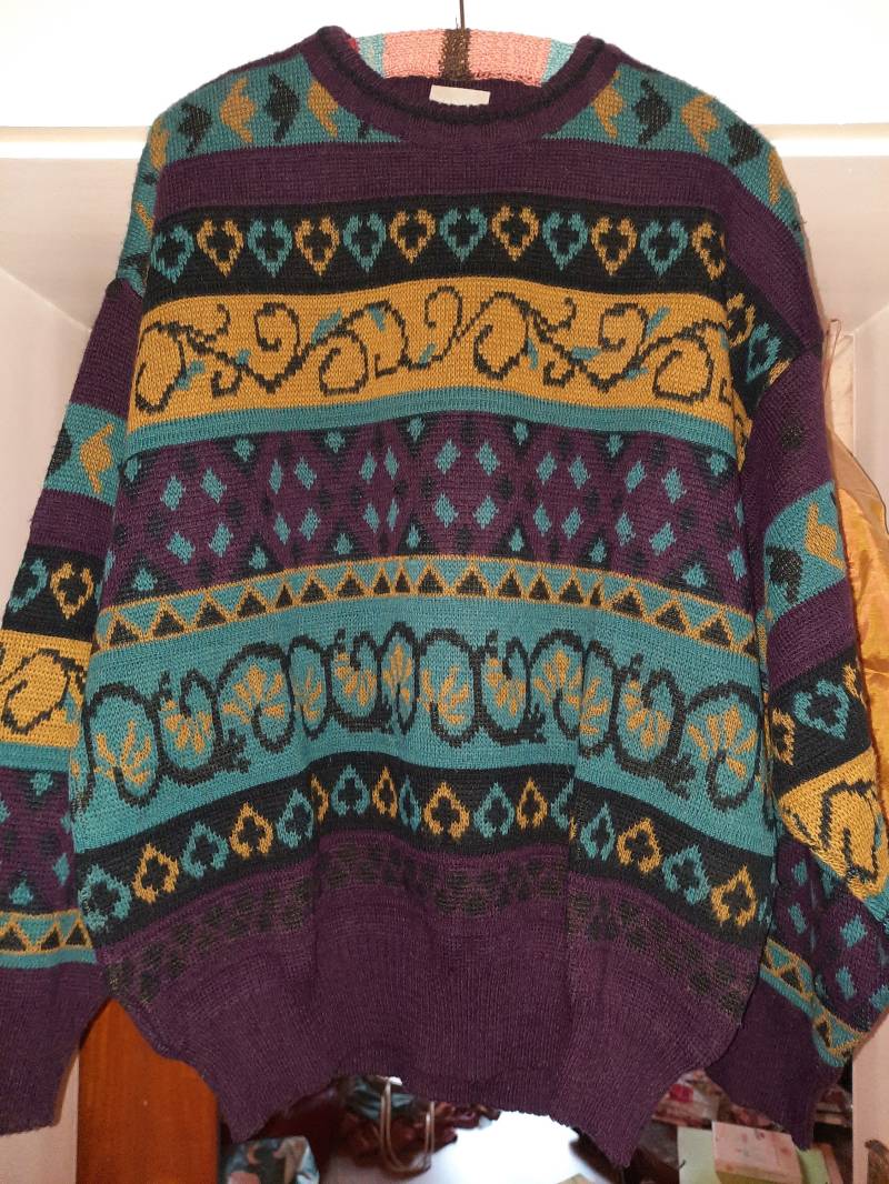 Pullovervintage90Erninetiescrazypattern von Vintagewunderwelt