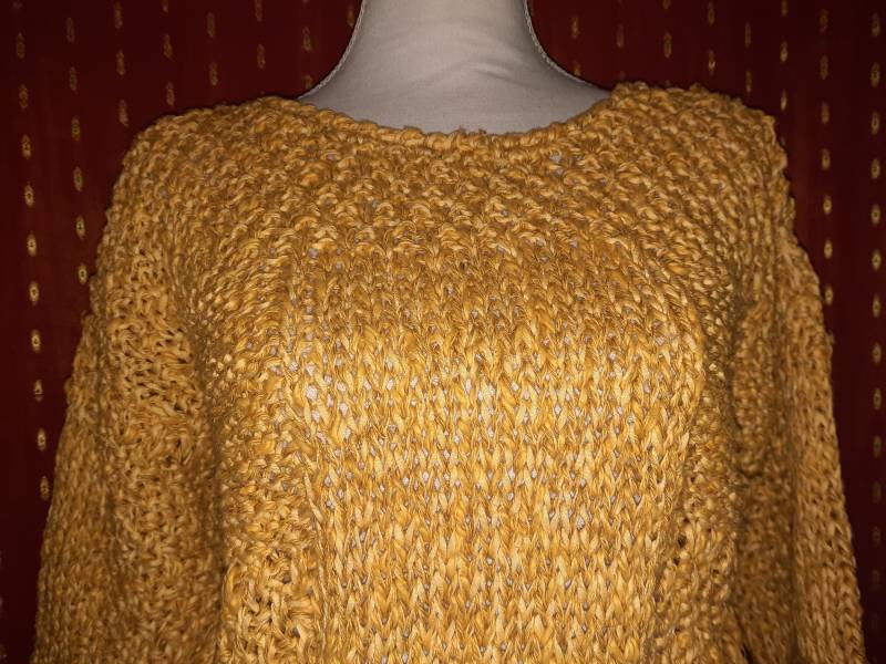 Pullovervintagepullihandmadesmgelbstrick von Vintagewunderwelt