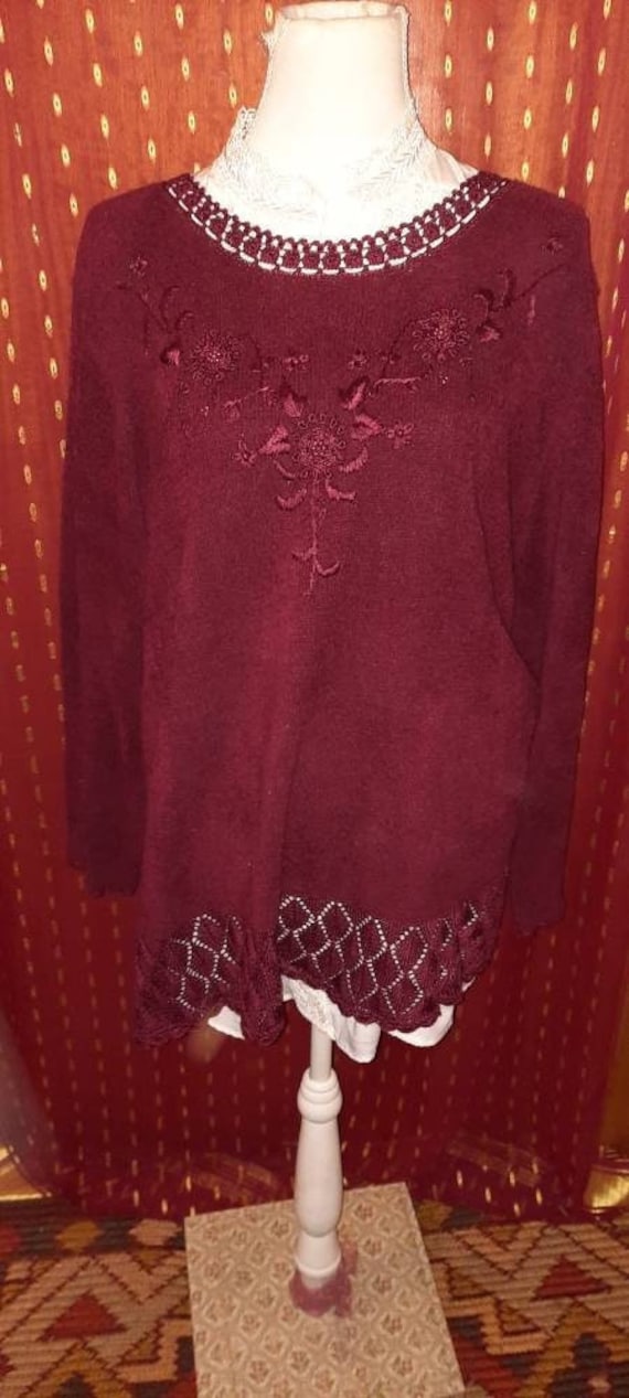 Pullovervintagepullirotxl von Vintagewunderwelt