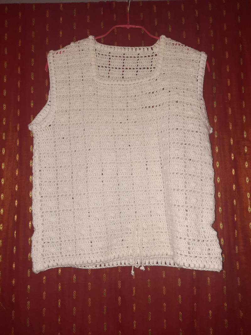 Pullunderpullivintageweiß38 von Vintagewunderwelt