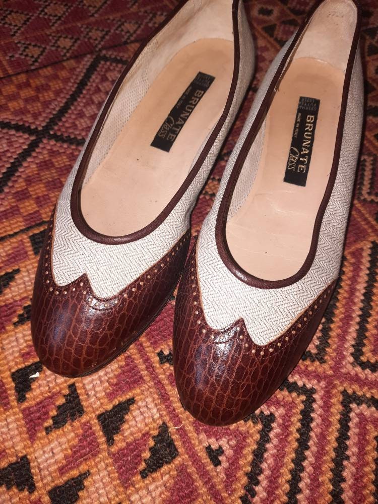 Pumpsvintagebrunate38Lederbrunate von Vintagewunderwelt