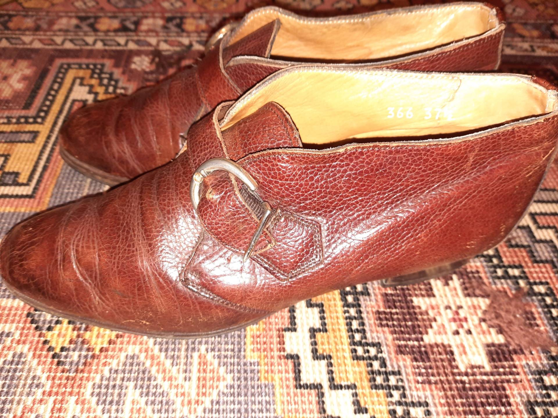 Schuhevintagebraunleder37Boots von Vintagewunderwelt