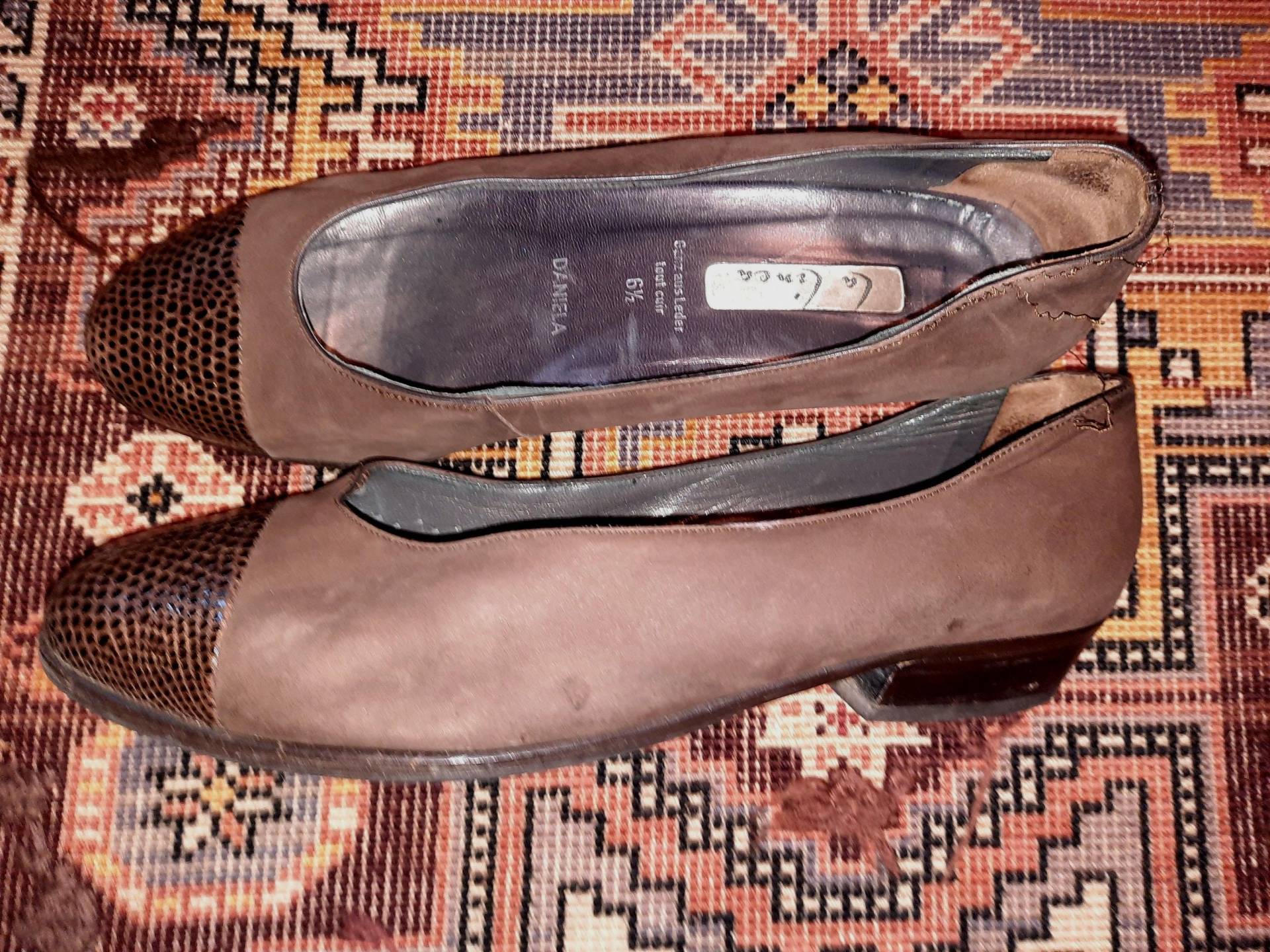 Schuhevintagebraunleder3940 Schuhevintagebraunleder3940 von Vintagewunderwelt