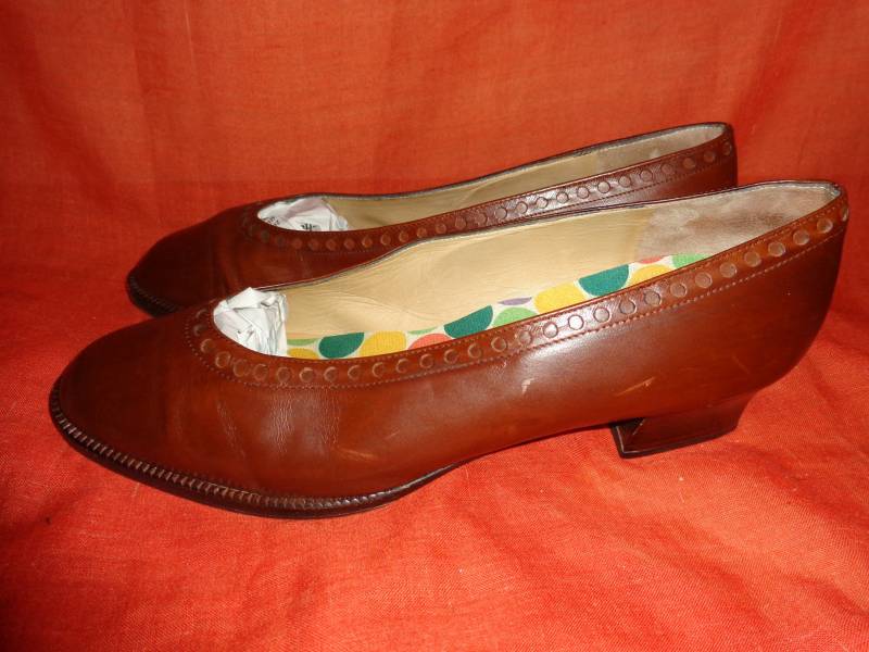 Schuhevintagelederbraun6.53940 von Vintagewunderwelt