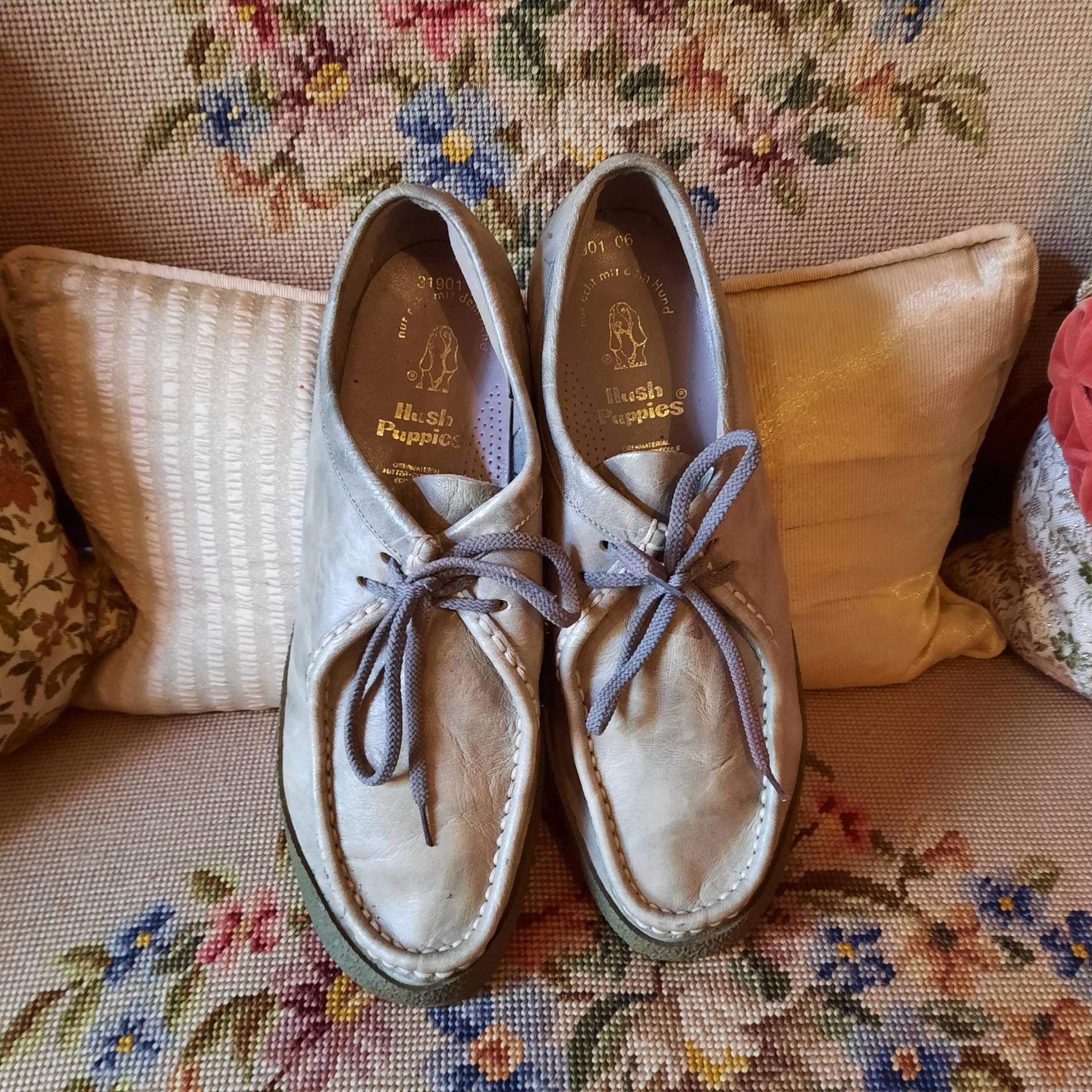 Schuhevintageschnürschuhehushpuppies741Taupe Schuhevintageschnürschuhehushpuppies741Taupe von Vintagewunderwelt