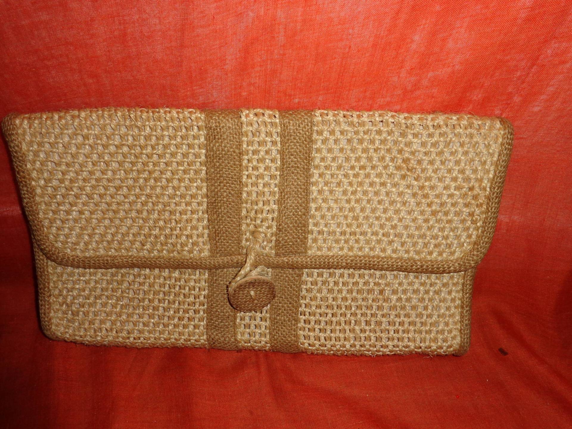 Tascheclutchvintagebastbeigehippieboho von Vintagewunderwelt