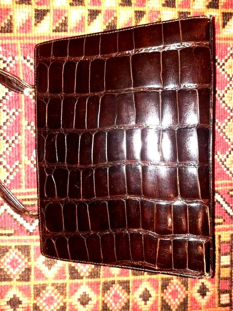 Taschevintagebagbraunschwarz von Vintagewunderwelt