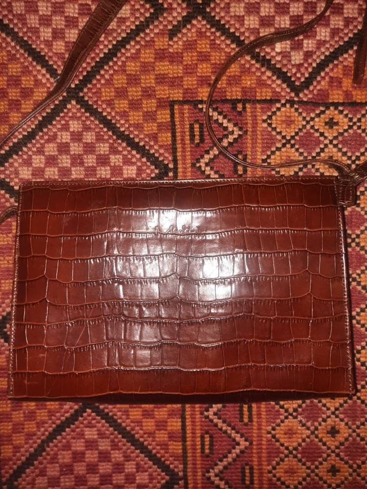 Taschevintagebraunleder von Vintagewunderwelt