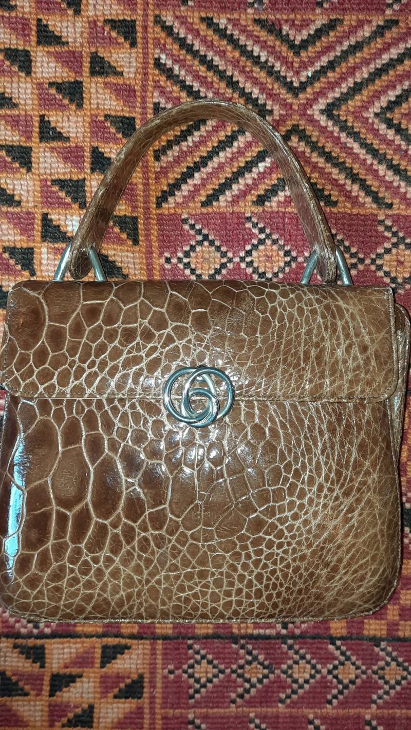 Taschevintagebraunleder von Vintagewunderwelt