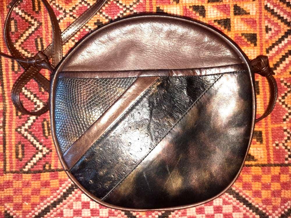 Taschevintagebraunleder80Ereighties von Vintagewunderwelt