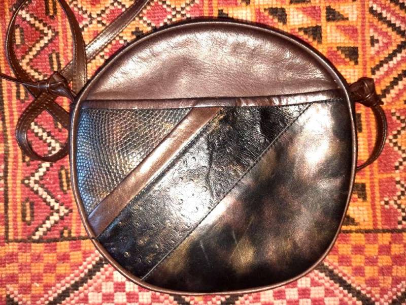 Taschevintagebraunleder80Ereighties von Vintagewunderwelt