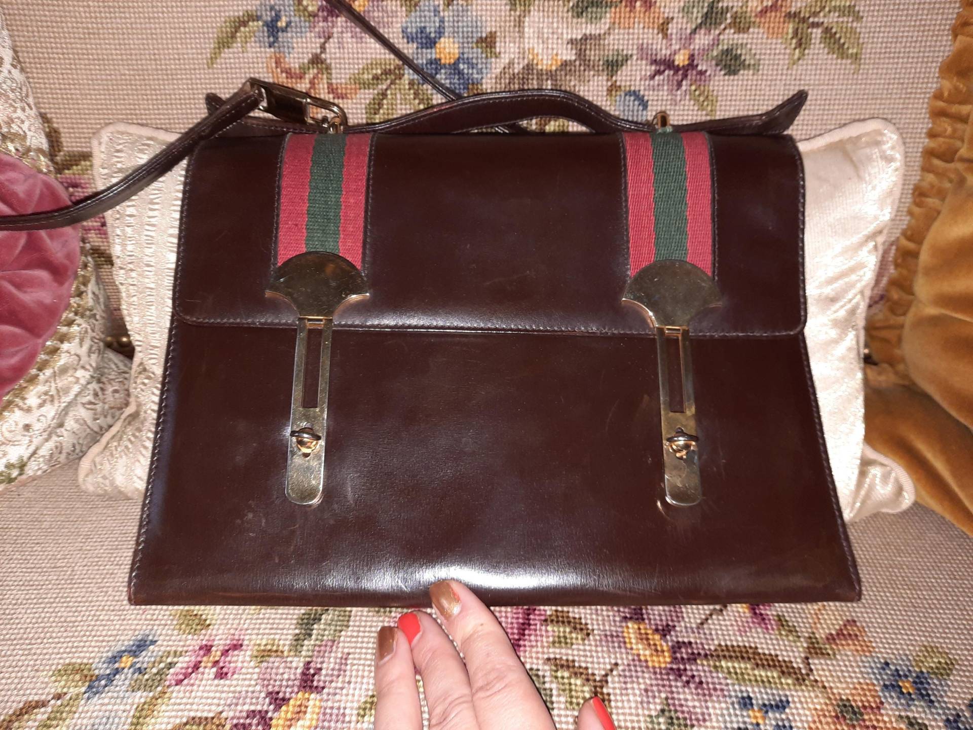 Taschevintagebraunlederbag von Vintagewunderwelt