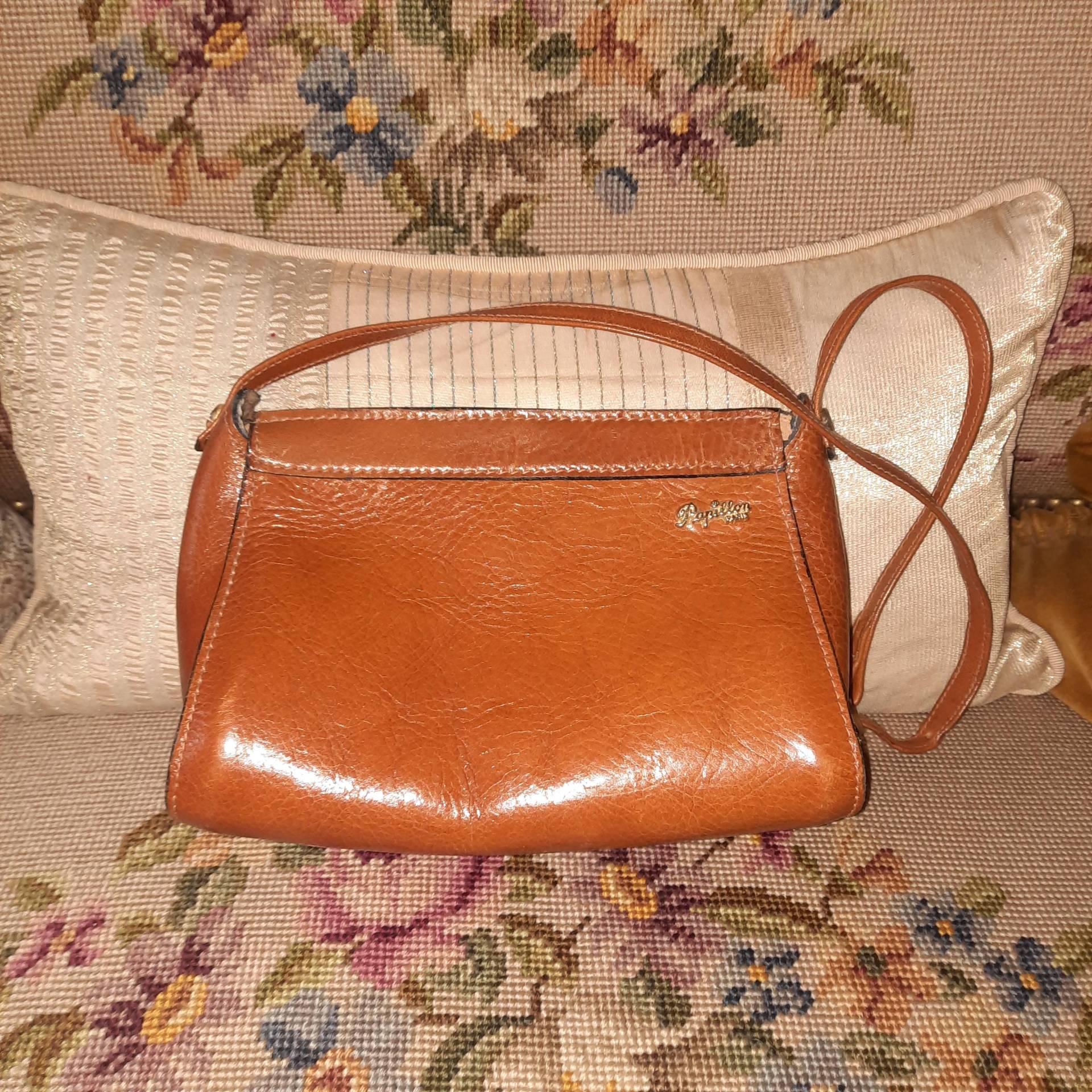 Taschevintagebraunpapillon von Vintagewunderwelt