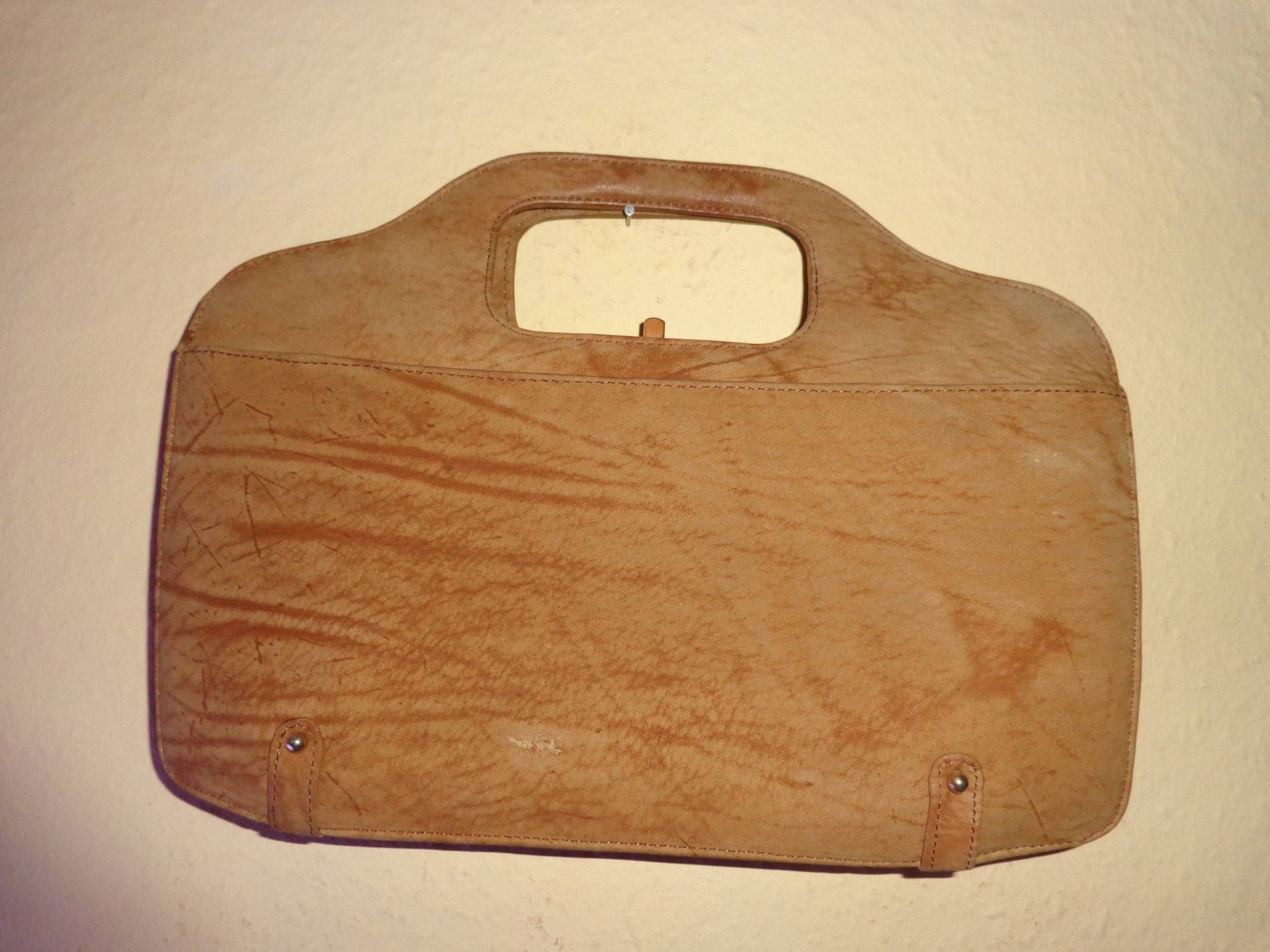 Vintagetaschebraunlederhenkeltasche von Vintagewunderwelt