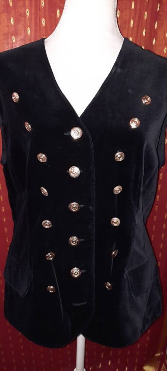 Westeschwarzgoldsamtl von Vintagewunderwelt