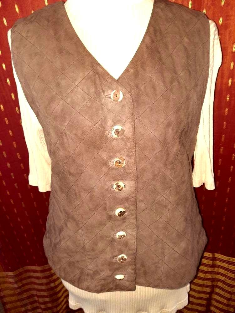 Westevintagebraunperry44Leder von Vintagewunderwelt