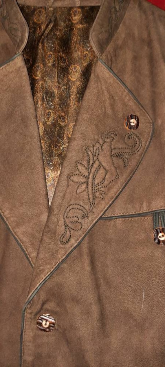 Westevintagegrünbraunleder58 von Vintagewunderwelt