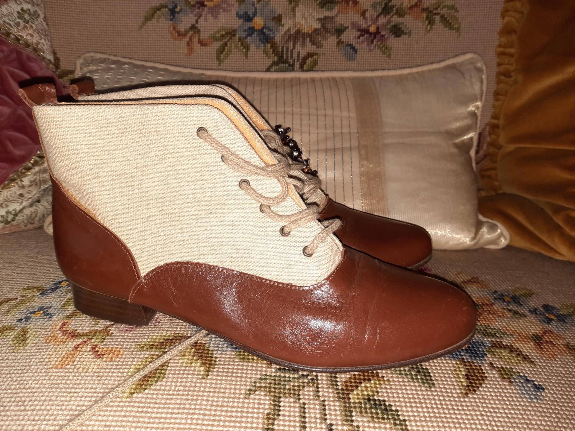 stiefelettenbootsvintagebeigebraun38Laces stiefelettenbootsvintagebeigebraun38Laces von Vintagewunderwelt
