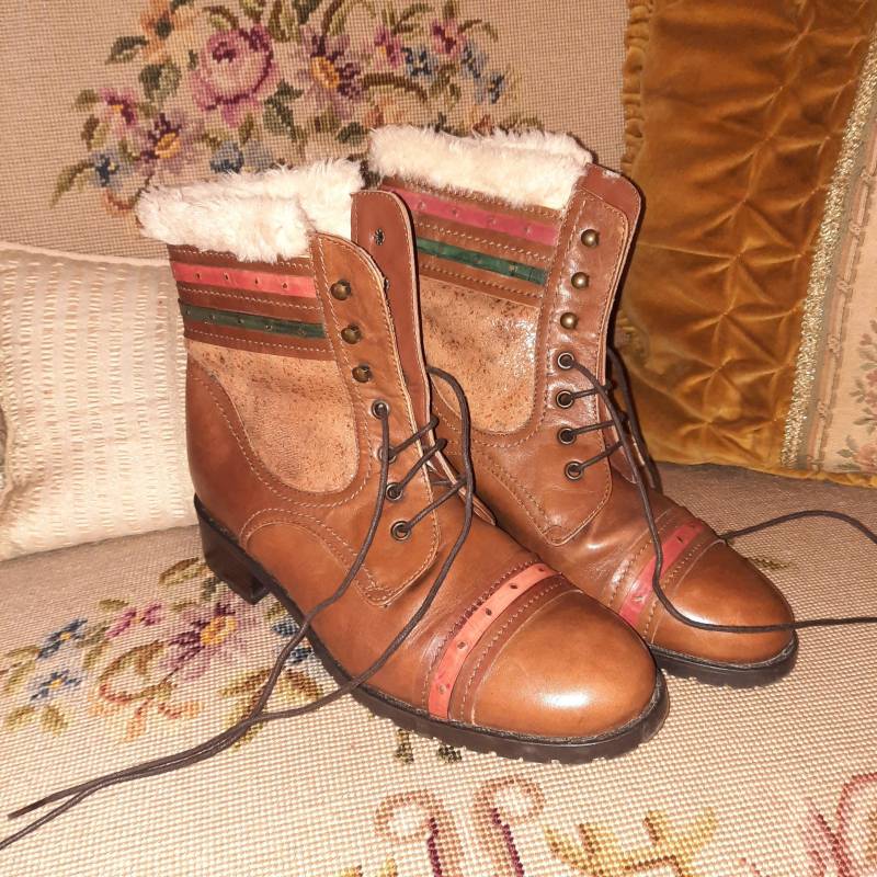 stiefelstiefeletten40Braun von Vintagewunderwelt