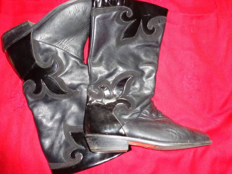 stiefelvintageschwarzleder436.5 stiefelvintageschwarzleder436.5 von Vintagewunderwelt