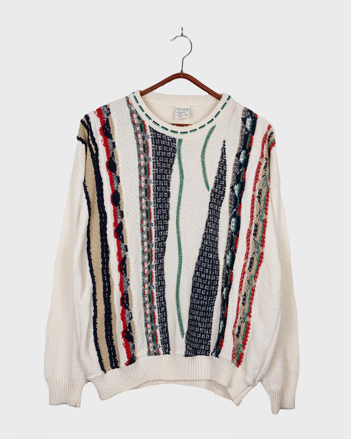 Vintage 80Er Jahre Creme Coogi Style Pullover Gr.m-L Vintage 80Er Jahre Creme Coogi Style Pullover Gr.m-L von VintiVintageStudio