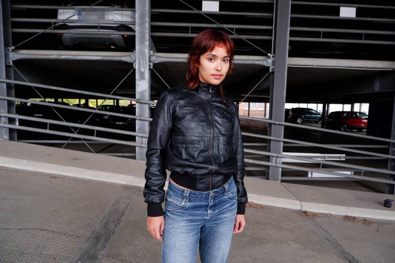 Vintage Vera Pelle Lederjacke 90S Italienisch Schwarzer Stehkragen, Xs-S von VintiVintageStudio