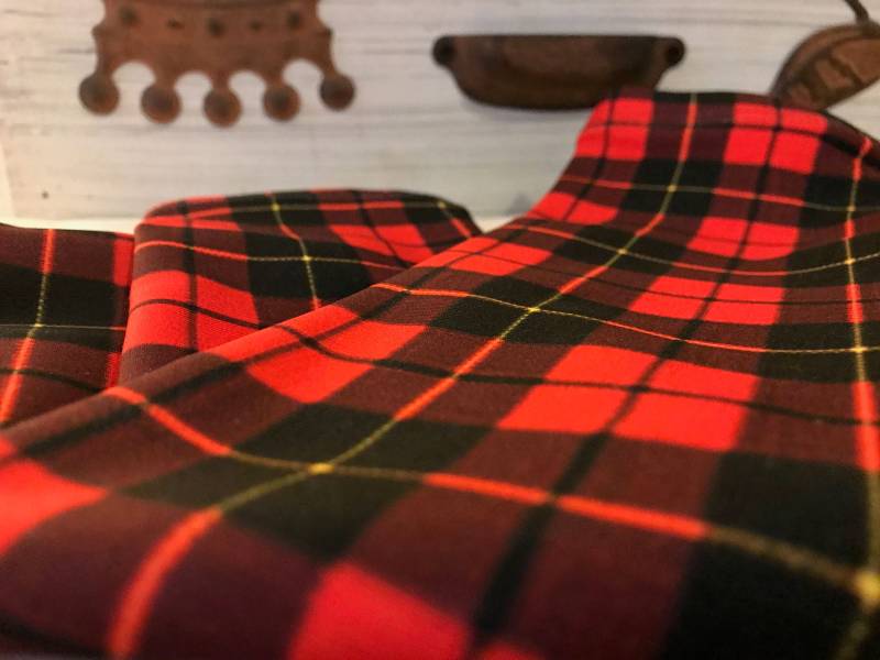 Rot Tartan Karierte Leggings Mami Und Ich Passendes Outfit von VintiqueCustomDesign