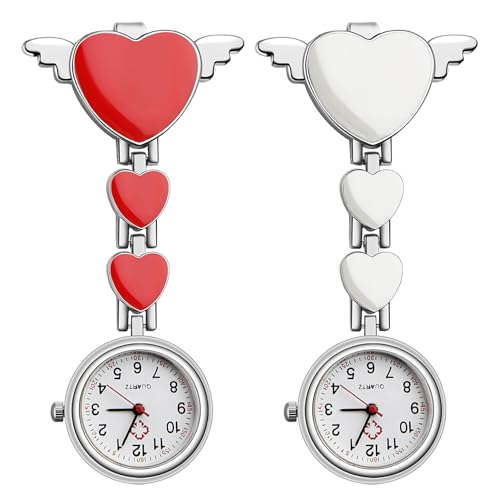 Vintoney Krankenschwester Uhr, 2 pcs Liebe Krankenschwesteruhr Schwesternuhr Taschenuhren -Liebe von Vintoney